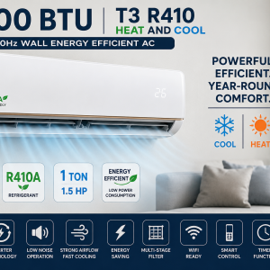 12000 BTU T3 R410 Heat And Cool 220V 50Hz Wall Energy Efficient Ac