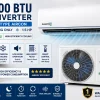 12000 BTU T3 110V 60Hz Cooling Only Inverter 1.5 HP Split Type Aircon