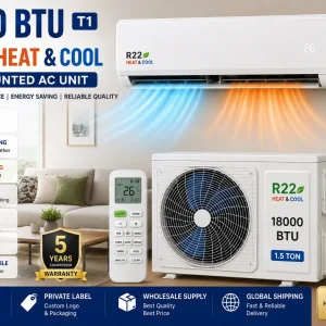 18000 BTU T1 R22 Heat And Cool 220V 50Hz Wall Mounted Ac Unit Air Conditioner