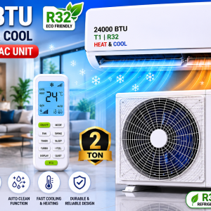 24000 BTU T1 R32 Heat And Cool 220V 50Hz Inverter 2 Ton Ac Unit