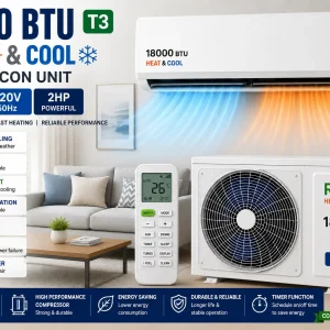 18000 BTU T3 R22 Heat And Cool 220V 50Hz 2hp Wall Aircon Unit