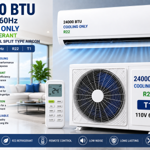 24000 BTU T1 110V 60Hz Cooling Only R22 Remote Control Split Type Aircon