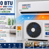 24000 BTU T1 R410 Heat And Cool 220V 50Hz Split Type Inverter Aircon