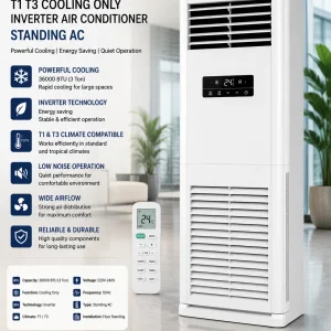 36000 BTU T1 T3 Cooling Only Inverter Air Conditioner Standing AC Unit Price