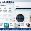 9000Btu To 24000Btu Low Noise Split Air Conditioner Inverter