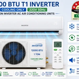 12000 BTU T1 Inverter Cooling Only 220V 50Hz 1 Ton Inverter Ac Air Conditioning Units