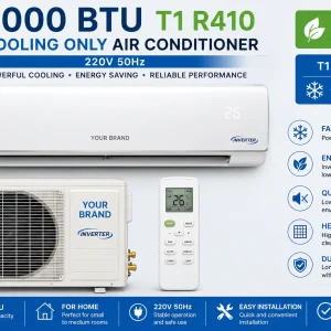 9000 BTU T1 R410 Cooling Only 220V 50Hz ac unit air conditioner for sale