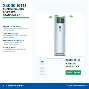 24000 BTU T1 T3 Heat And Cool Inverter Floor Standing Aircon Stand Type