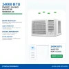 24000 BTU T1 T3 R410 Inverter Heat And Cool Quietest Window Unit Air Conditioner Sale