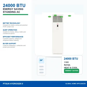 24000 BTU T3 110V 60Hz Heat And Cool R410A 2 Ton Standing Ac