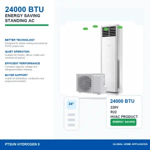 24000 BTU T3 R22 220V 50Hz 220V 50Hz Floor Stand Up Air Conditioner for Small Room