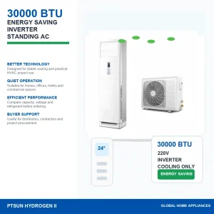 30000 BTU T1 T3 Inverter Cooling Only 220V 50Hz Free Standing Aircond Stand
