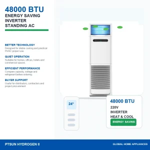 48000 BTU T1 T3 Inverter Heat And Cool 220V 50Hz Floor Standing Ac