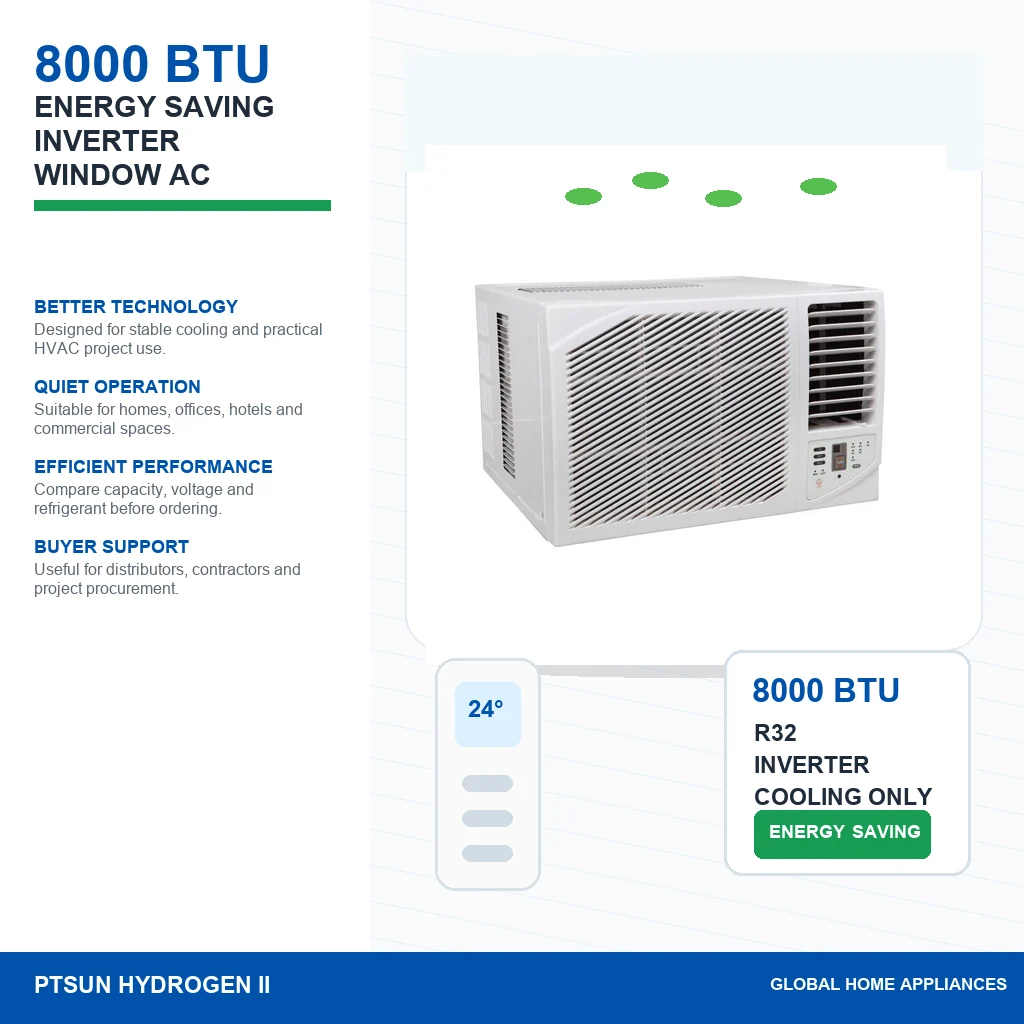 8000 BTU T1 T3 R32 Inverter Cooling Only AC Window Air Conditioner