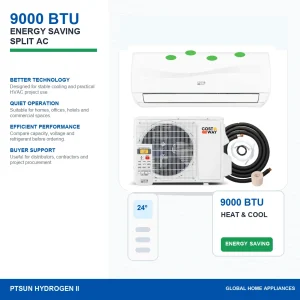 9000Btu 0.75Ton 1P Cool And Heat Split Air Conditioner