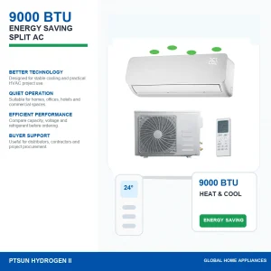 9000BTU Cool And Heat Wall Mounted Air Conditioner