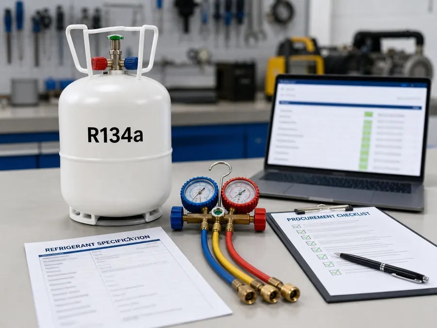 r134a koudemiddel specificatiecontrole voor HVAC inkoop