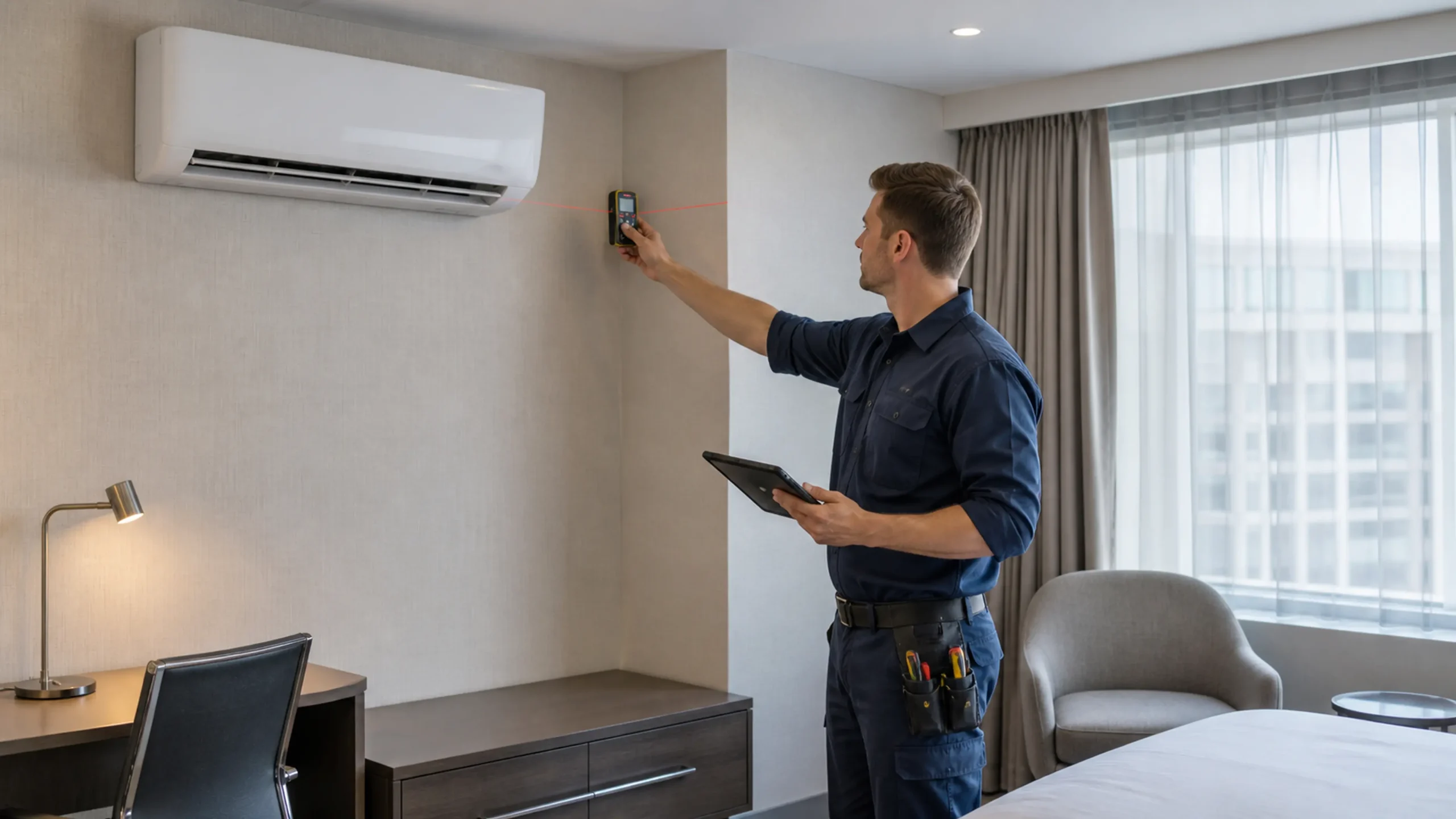 Ruimte opmeten voor een split airconditioner